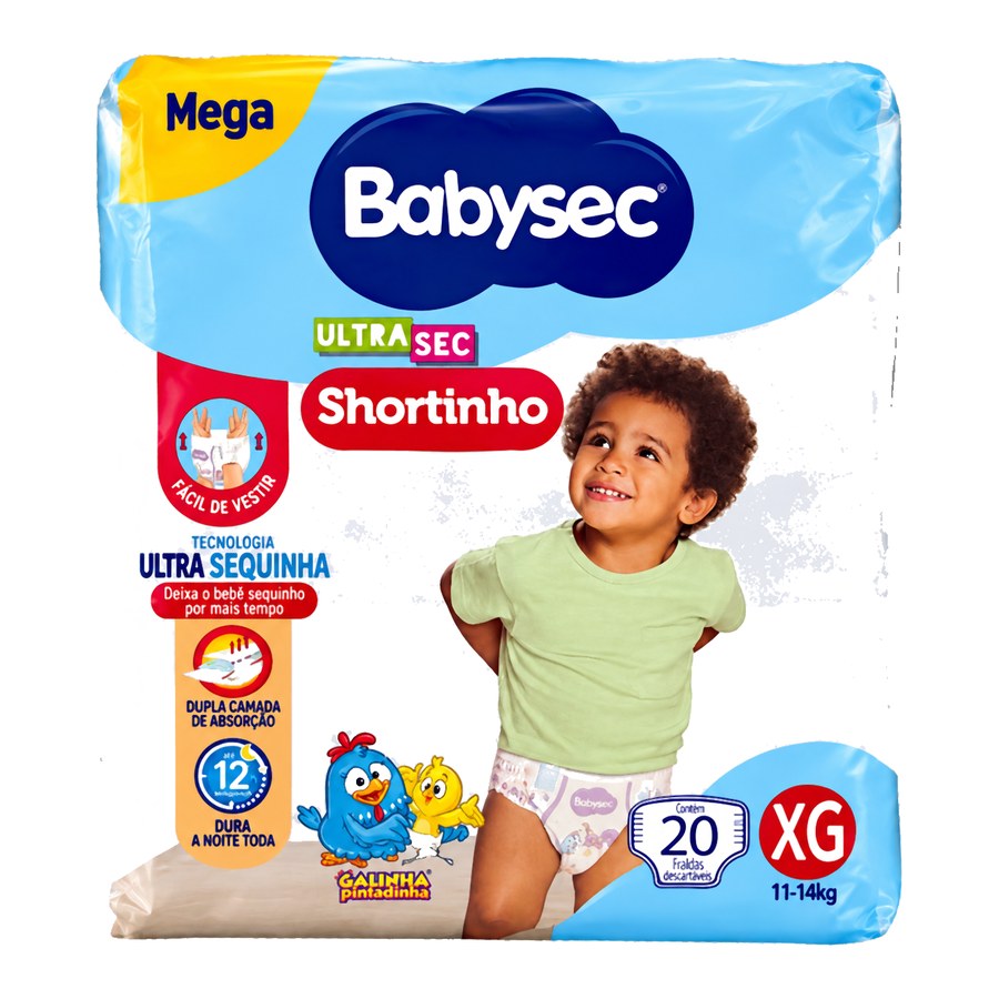 Fralda Babysec Mega Ultra Sec Shortinho