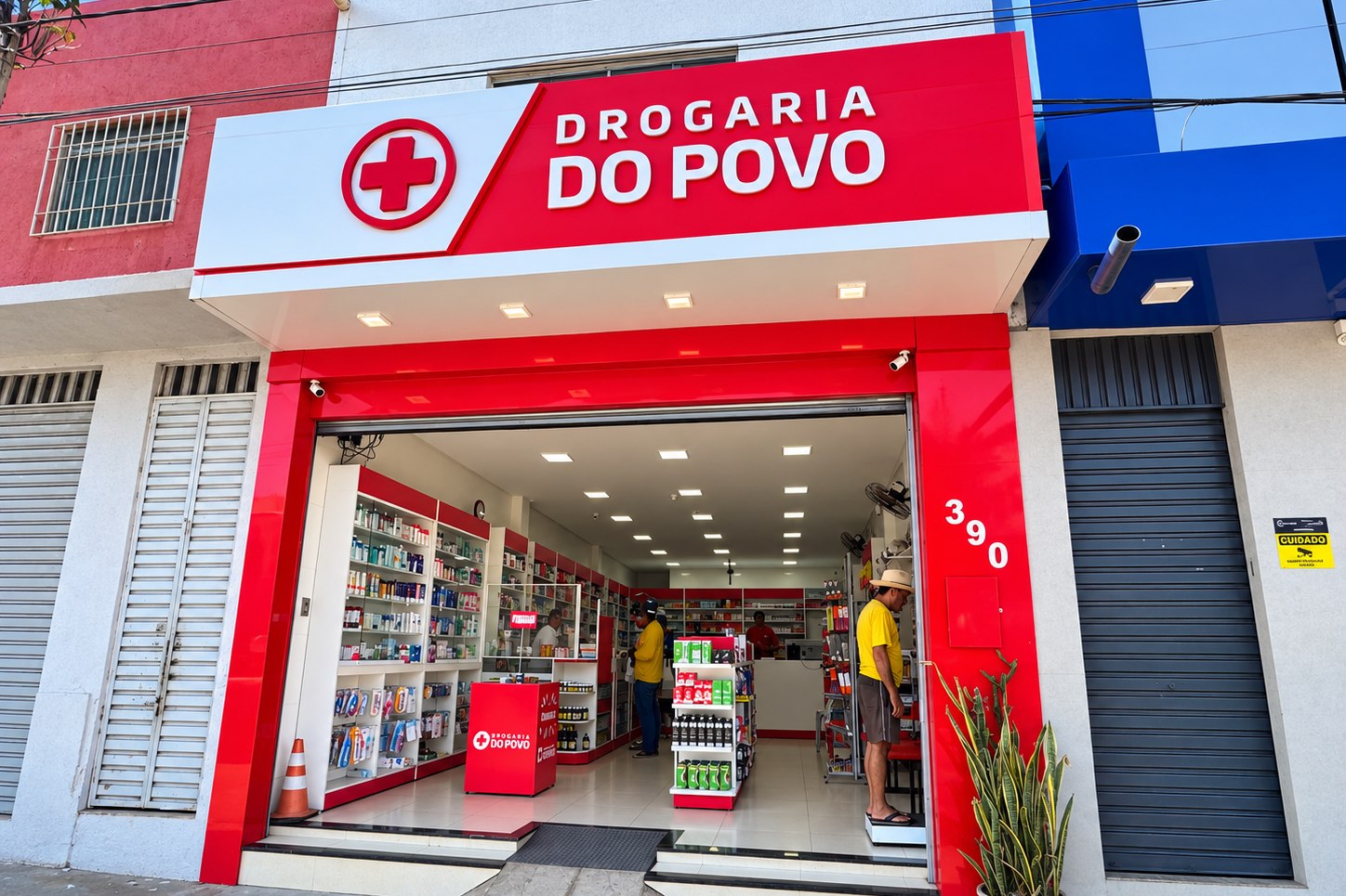 Fachada da Drogaria do Povo